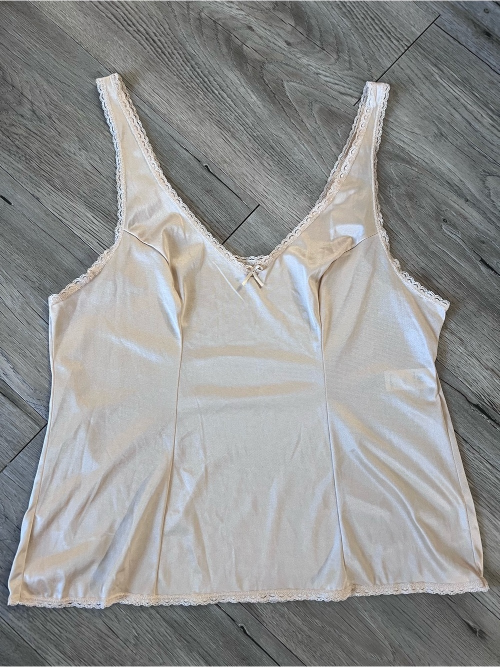 Vanity Fair Cream Lace-Trim Camisole